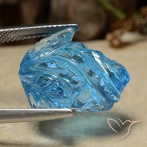 Topaz Gemstone in 18.2 x 15.4 mm Size for Sale, Topaz Stone in Swiss Blue Color