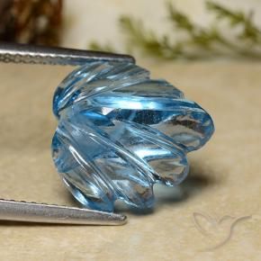 Topaz Gemstone in 13.6 x 13.3 mm Size for Sale, Topaz Stone in Swiss Blue Color