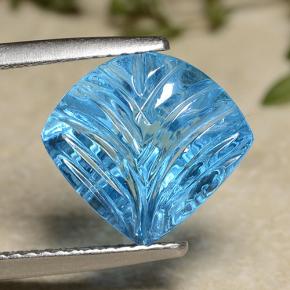 6.5ct Pear Concave Fantasy Cut Swiss Blue Topaz Gem for sale 6.5ct Pear Concave Fantasy Cut Swiss Blue Topaz Gem (ID: 486261)