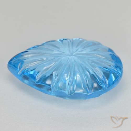 Topaz Gemstone in 17.9 x 11.9 mm Size for Sale, Topaz Stone in Swiss Blue Color