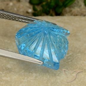 Topaz Gemstone in 12.8 x 11.2 mm Size for Sale, Topaz Stone in Swiss Blue Color