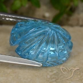 Topaz Gemstone in 13 x 9.9 mm Size for Sale, Topaz Stone in Swiss Blue Color