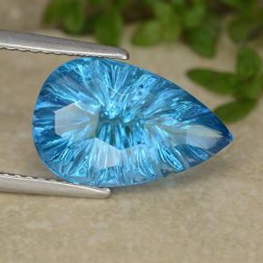 5.6ct Pear Concave Cut Swiss Blue Topaz Gem for sale 5.6ct Pear Concave Cut Swiss Blue Topaz Gem (ID: 486291)