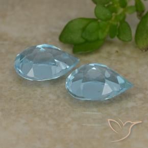 Topaz Gemstones in 7 x 5 mm (calibrated) Size for Sale, Topaz Stones in Sky Blue Color