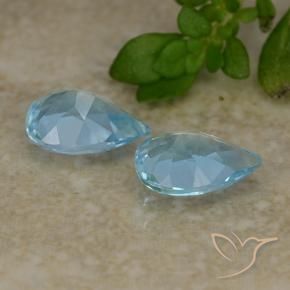Topaz Gemstones in 7 x 5 mm (calibrated) Size for Sale, Topaz Stones in Sky Blue Color