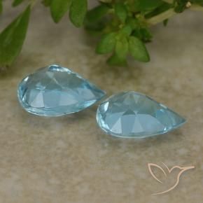 Topaz Gemstones in 7 x 5 mm (calibrated) Size for Sale, Topaz Stones in Sky Blue Color