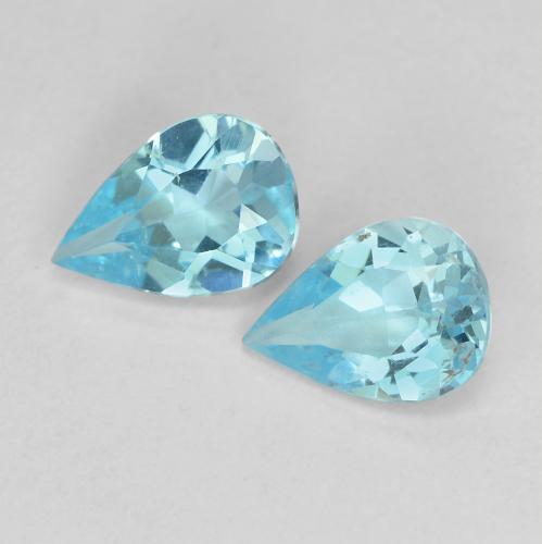 Medium Blue Topaz Gem - 0.8ct Pear Facet (ID: 487073)