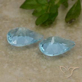Topaz Gemstones in 7 x 5 mm (calibrated) Size for Sale, Topaz Stones in Sky Blue Color