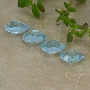 Topaz Gemstones in 6 x 4 mm (calibrated) Size for Sale, Topaz Stones in Sky Blue Color