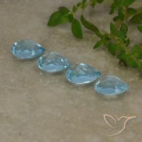 Topaz Gemstones in 6 x 4 mm (calibrated) Size for Sale, Topaz Stones in Sky Blue Color