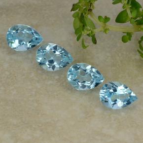 Небесно Голубой Топаз Камень - 0.9ct Фасетная Груша (ID: 487212)