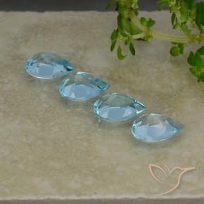 Topaz Gemstones in 7 x 5 mm (calibrated) Size for Sale, Topaz Stones in Sky Blue Color