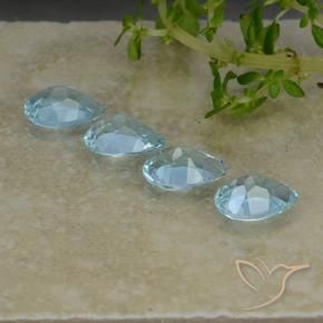 Topaz Gemstones in 7 x 5 mm (calibrated) Size for Sale, Topaz Stones in Sky Blue Color
