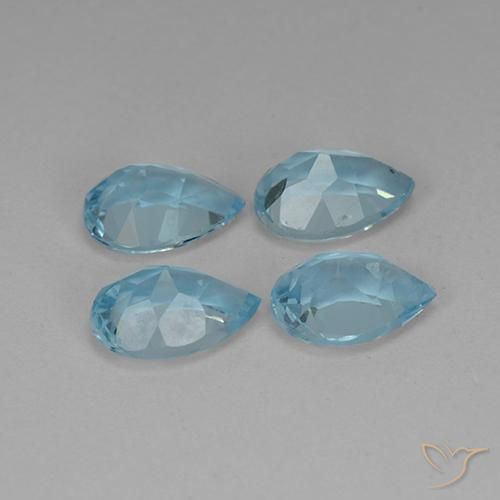 Topaz Gemstones in 7 x 5 mm (calibrated) Size for Sale, Topaz Stones in Sky Blue Color