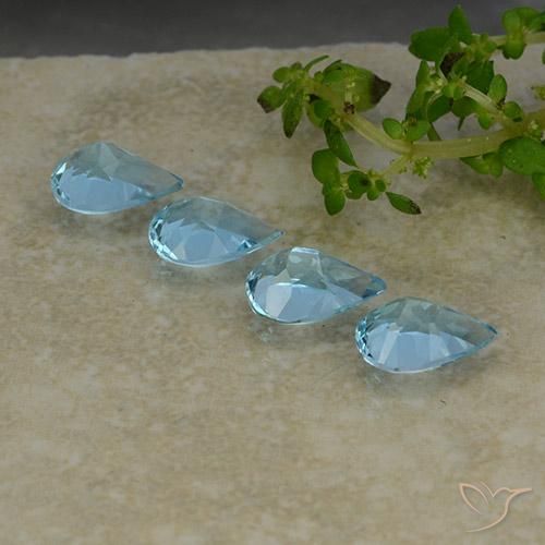 Topaz Gemstones in 7 x 5 mm (calibrated) Size for Sale, Topaz Stones in Sky Blue Color