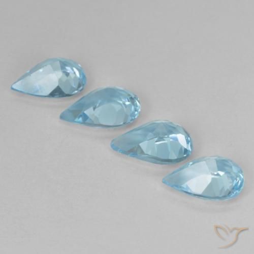 Topaz Gemstones in 7 x 5 mm (calibrated) Size for Sale, Topaz Stones in Sky Blue Color