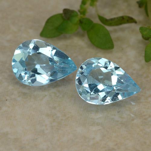 Небесно Голубой Топаз Камень - 0.7ct Фасетная Груша (ID: 487271)