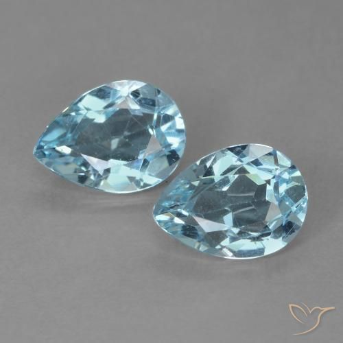 1.81ctw Natural Sky Blue Topaz, Pear Shape, VVS-VS