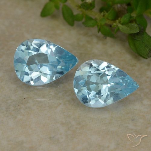 Sky Blue Topaz Gem - 0.7ct Pear Facet (ID: 487274)