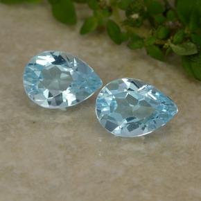Baby Blue Topaz Gem - 0.9ct Pear Facet (ID: 487277)