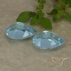 Topaz Gemstones in 7 x 5 mm (calibrated) Size for Sale, Topaz Stones in Sky Blue Color