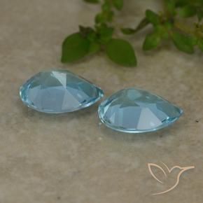Topaz Gemstones in 7.3 x 5.2 mm Size for Sale, Topaz Stones in Sky Blue Color
