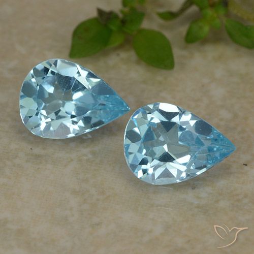 1.49 ct Sky Blue Topaz, 7 x 5.1 mm Pear Cut From Brazil, Photo A