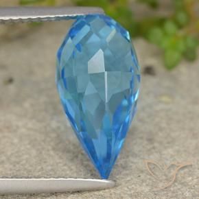 Topaz Gemstone in 14.9 x 7.6 mm Size for Sale, Topaz Stone in Swiss Blue Color