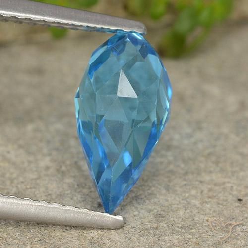 Topaz Gemstone in 11 x 5.8 mm Size for Sale, Topaz Stone in Swiss Blue Color