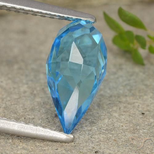 Topaz Gemstone in 11.2 x 5.7 mm Size for Sale, Topaz Stone in Swiss Blue Color