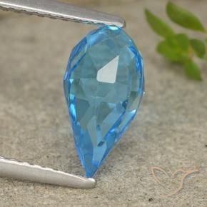 Topaz Gemstone in 10.8 x 5.7 mm Size for Sale, Topaz Stone in Swiss Blue Color