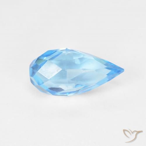 2.77 ct Blue Topaz Stone, Natural Topaz in Briolette Shape for Sale