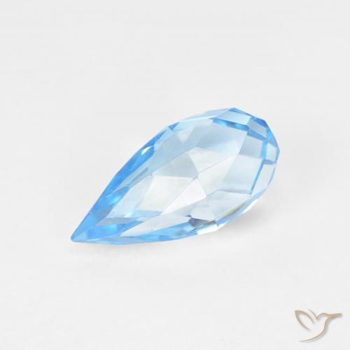 Topaz Gemstone in 11.1 x 5.7 mm Size for Sale, Topaz Stone in Swiss Blue Color