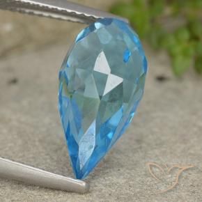 Topaz Gemstone in 14.9 x 7.7 mm Size for Sale, Topaz Stone in Swiss Blue Color