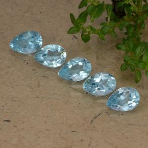 Небесно Голубой Топаз Камень - 0.5ct Фасетная Груша (ID: 487607)