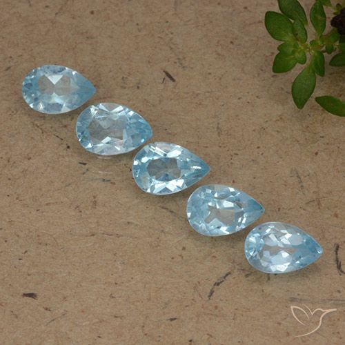 2.71ctw Natural Sky Blue Topaz, Pear Shape, VS