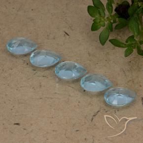 Topaz Gemstones in 6 x 4 mm (calibrated) Size for Sale, Topaz Stones in Sky Blue Color