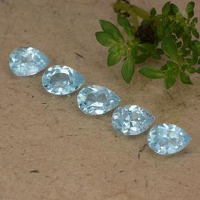 Sky Blue Topaz Gem - 0.5ct Pear Facet (ID: 487610)