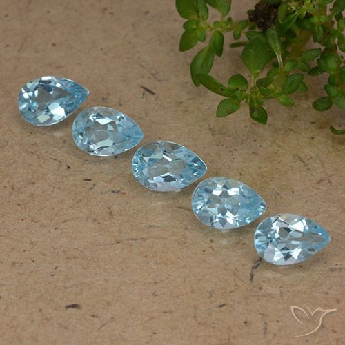 2.46ctw Natural Sky Blue Topaz, Pear Shape, VVS-VS