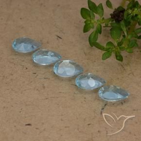 Topaz Gemstones in 6 x 4 mm (calibrated) Size for Sale, Topaz Stones in Sky Blue Color