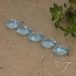 Topaz Gemstones in 6.1 x 4.2 mm Size for Sale, Topaz Stones in Sky Blue Color