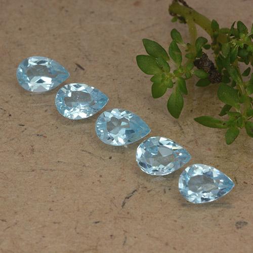 Blu elettrico Topazio Gem - 0.5ct Sfaccettatura a pera (ID: 487615)