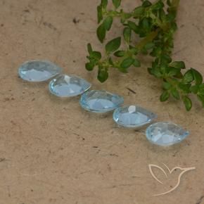 Topaz Gemstones in 6 x 4 mm (calibrated) Size for Sale, Topaz Stones in Sky Blue Color