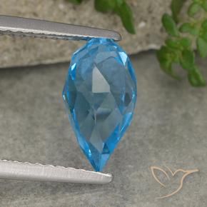Topaz Gemstone in 11.1 x 5.8 mm Size for Sale, Topaz Stone in Swiss Blue Color