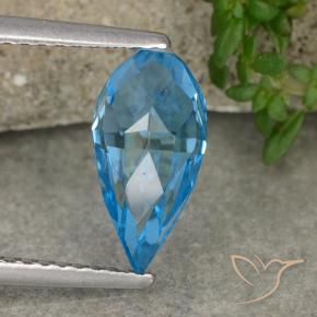 Topaz Gemstone in 11 x 5.7 mm Size for Sale, Topaz Stone in Swiss Blue Color