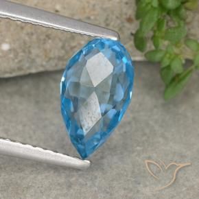 Topaz Gemstone in 11.9 x 6.3 mm Size for Sale, Topaz Stone in Swiss Blue Color