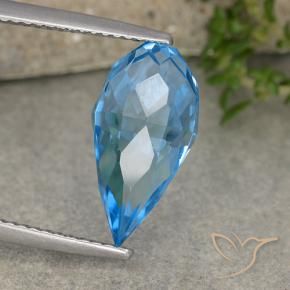Topaz Gemstone in 11.1 x 5.7 mm Size for Sale, Topaz Stone in Swiss Blue Color