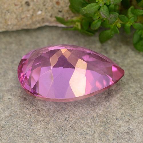 Topaz Gemstone in 14 x 10 mm (calibrated) Size for Sale, Topaz Stone in Hot Pink Color