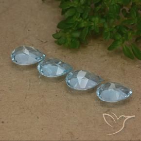 Topaz Gemstones in 7 x 5 mm (calibrated) Size for Sale, Topaz Stones in Sky Blue Color