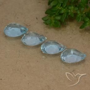Topaz Gemstones in 7 x 5 mm (calibrated) Size for Sale, Topaz Stones in Sky Blue Color
